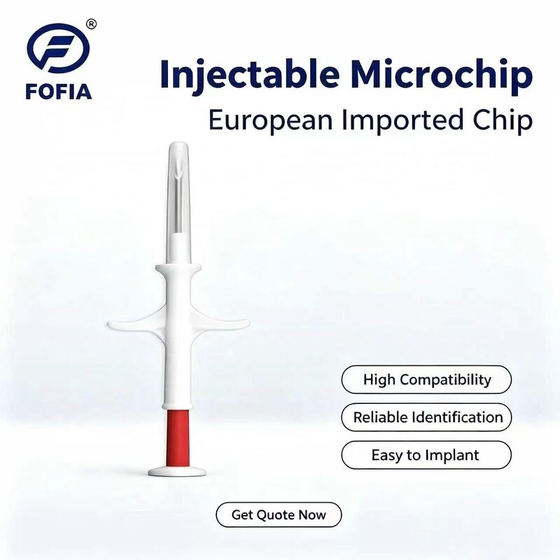 ICAR معتمدة FOFIA RFID 134.2kHz الحيوانات ميكروشيب FDX/EM4305 رقاقة IP67 مقاومة للماء للحيوانات الأليفة البلاستيك الحقن