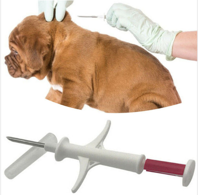RFID Animal Id Microchip Glass Tag FDX - B 134.2KHz ISO11784 / 11785 1.4 * 8 مم مستجيبات قابلة للحقن